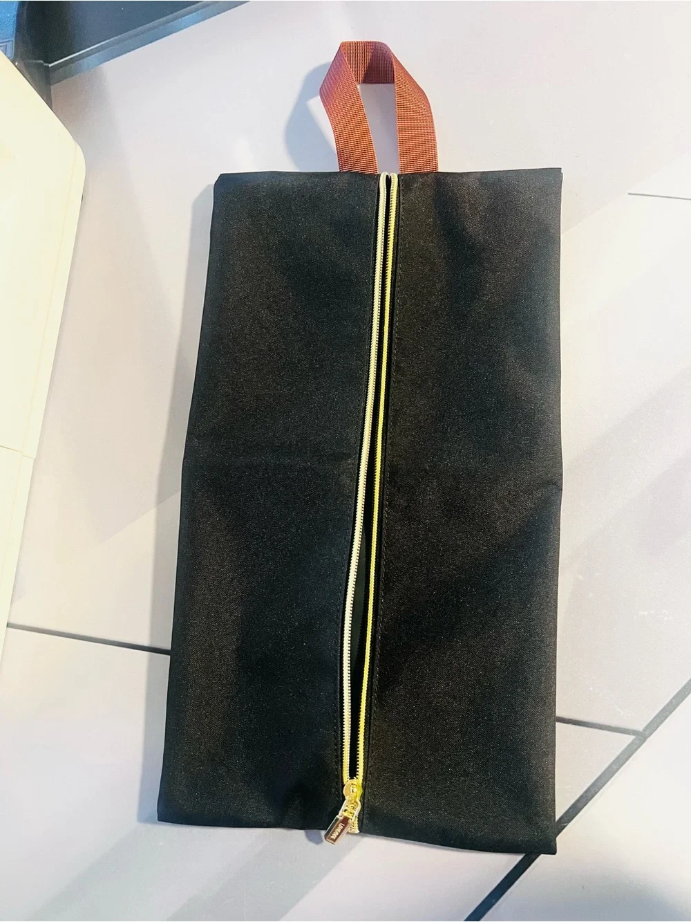 NWOT Lovevook Black Personal Bag with Brown Loop